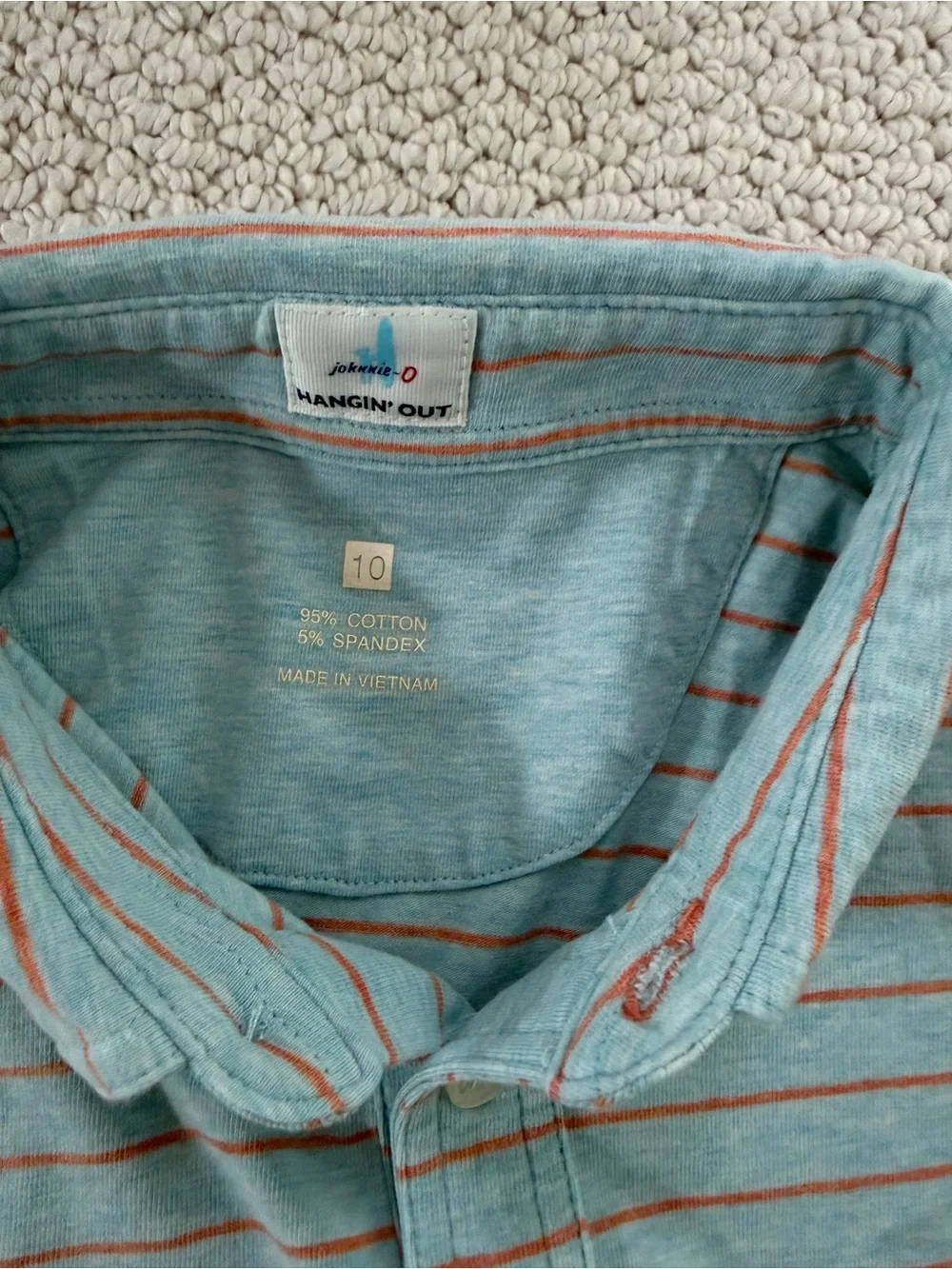 Johnnie-O Striped Polo Shirt with Chest Pocket - Casual Comfort